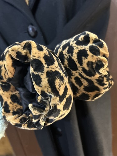 Vintage Damen Mantel Leopardenbesatz 80er Gr. S / M wasserabweisend schmutzabweisend USA - Bild 4 von 10
