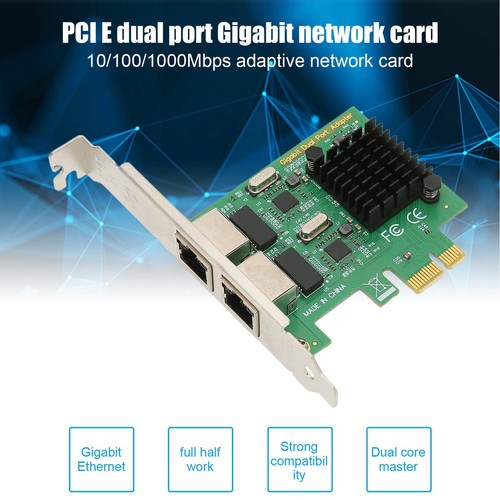 Pci E Nic Netzwerkkarte 2-Wege-Rj45-Anschluss Für Rtl8111G-Chipsatz Pcie X1 KUI - Photo 12/23