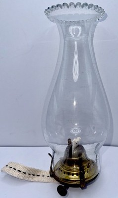 Oil Lamp Burner No. 1 EAGLE by A.M. Bur. Co. w/ Accordion Top Chimney Antique