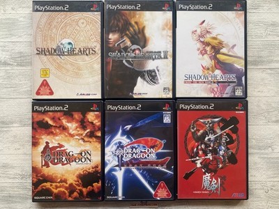 SONY PS2 Shadow Hearts & Drag-On Dragoon 1 2 & Maken Shao set from Japan