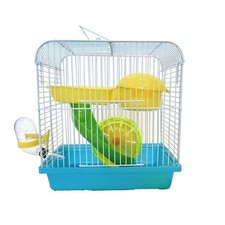Dwarf Hamster Mice Cage With Accessories Blue