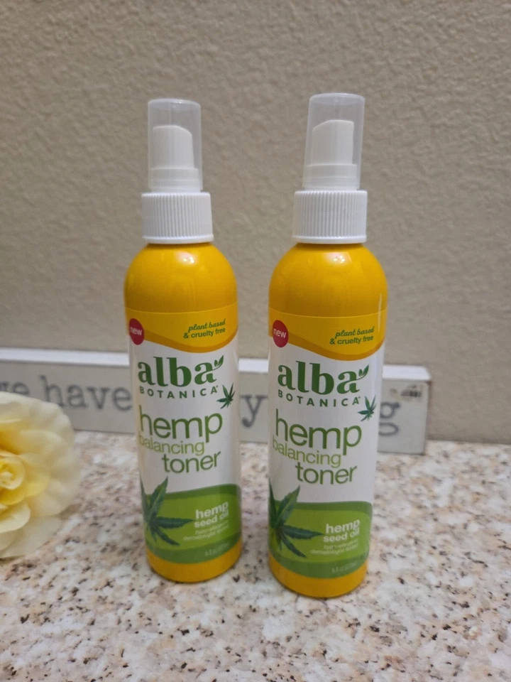 Tónico equilibrador de cáñamo Alba Botanica 6 oz aceite de semilla de cáñamo spray lote de 2 cruelty free Foto 3 de 4