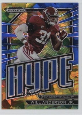 2023 Prizm Draft Picks Hype Blue Ice 56/99 Will Anderson Jr Rookie RC 1q03
