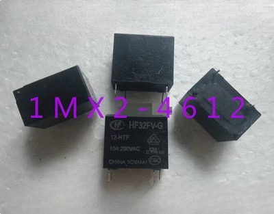 10pcs used   HF32FV-G 12-HTF 10A four-pin #lk