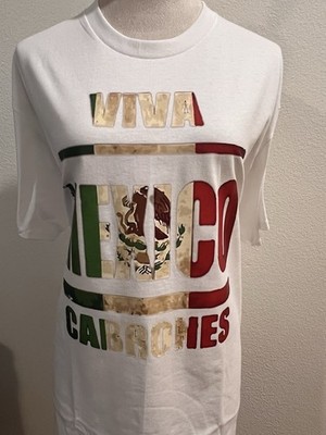 Gildan Viva Mexico Cabrones Large White Crewneck T-Shirt Casual Unisex New