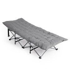 Portable Folding Camping Cot, Bed with Soft Pad for Adults Sleeping In/Outdoor