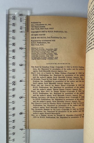 Alfred Hitchcock HARD DAY AT THE SCAFFOLD | 1970 Dell Mass Market Paperback - Picture 10 of 10