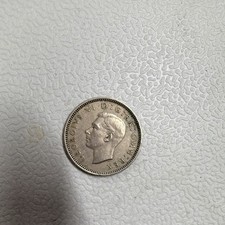 1952 England UK Sixpence 6 P Copper-Nickel Coin King George VI Uncertified