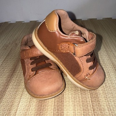 Stride Rite Baby Shoes Oxfords 1 Pair Size 4.5 M Browns Buckle Sensory Response 