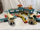 Vintage Fisher Price Little People Airport With Planes, Helicopter And Baggage!