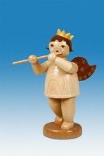 Bois D'Anges Musikengel Ange Avec Fl te Sans Couronne / Nature Hauteur Env 22 CM