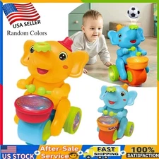 Musical Walking Elephant Drummer, Electric Elephant Toy w/ Drum, Music and Light