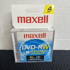Maxell DVD-RW Camcorder 30 Min. 1.4GB New Pack Of 4 Sealed