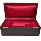 Steuben Maroon w/ Gold Accents & Latch Presentation Box Red Velvet Inter. 16x8"