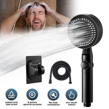 High Pressure Shower Head 5 Settings Handheld Shower Heads Spray With 5 FT Hose