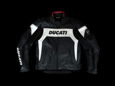Genuine Ducati Corse Dainese  Leather Motorcycle Jacket Size M/L   52EU  42UK