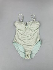 Vineyard Vines Ruched U-Shaped Hardware One-Piece Swimsuit Strapless Size S