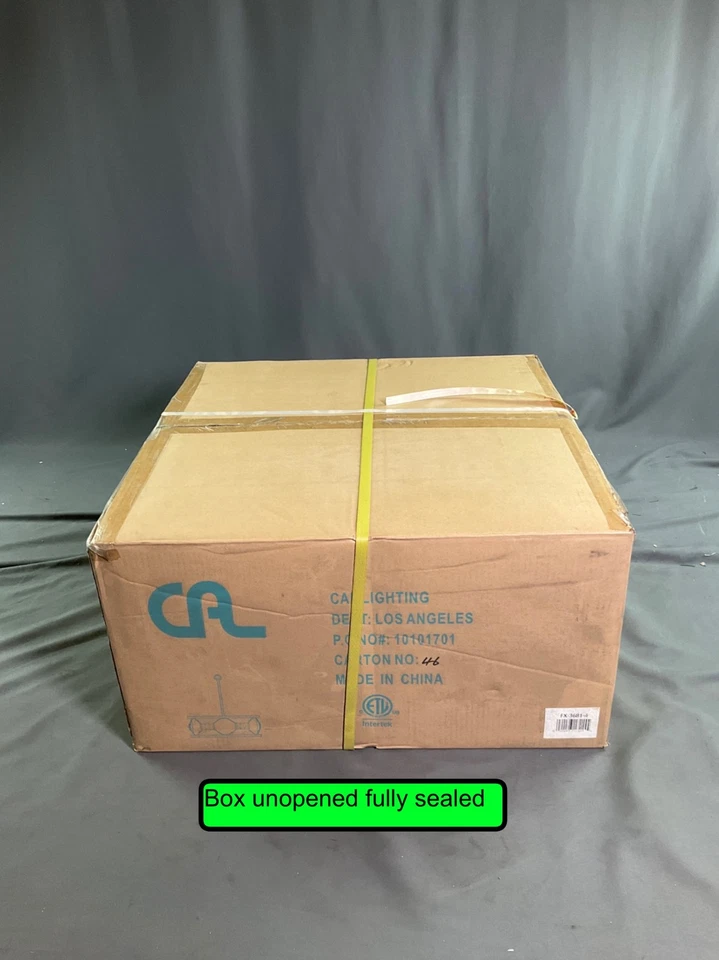 Cal Lighting Ragusa Rustic Four-Light Chandelier with Burlap Drum Shade and Chai - Image 3 of 4