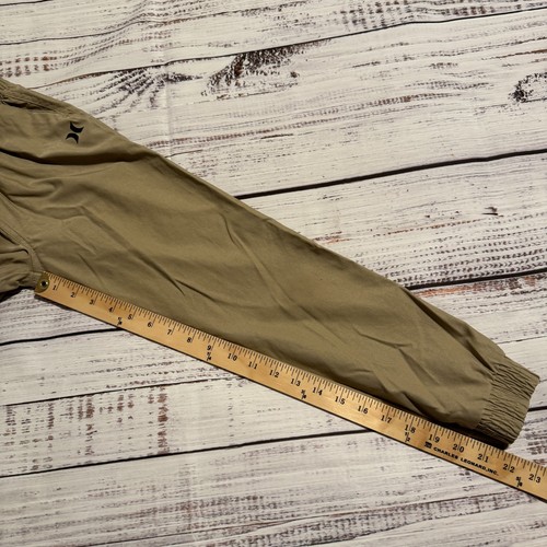 Hurley Tapered Fit Elastic Cuff Jogger Khaki Beige Pants Youth Kids 7/8 - Picture 7 of 12