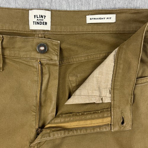 Flint And Tinder 365 Hose Herren 31x32 Straight Fit Stretch Beige Huckberry - Bild 8 von 17