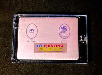 Aaron Judge 1/1 SP 2025 Leaf Printing Plate Baseball 1 of 1 Yankees Stanton SP 1