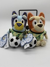 2026 SOCCER BLUEY  BINGO SET 2 Stuffed Plush w/Uniform  Ball 7.5" NEW  TAG