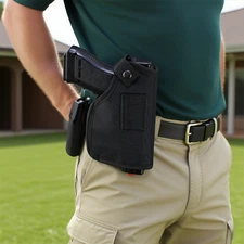 Tactical IWB OWB Concealed Carry Pistol Belt Holster for Gun with Laser or Light