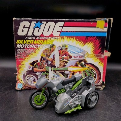 GI Joe Silver Mirage Motorcycle With Box - Missing Pieces 