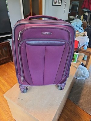 Samsonite Purple Luggage 23×16 Wheels Telescopeing Handle