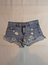 Free People Shorts Women 27 Cut Off Jeans Distressed Ripped Raw Hem 100 Cotton