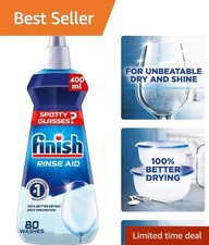 Rinse Aid for Dishwashers 400ml - Quick-Dry, Phosphate Free & Spot Protection