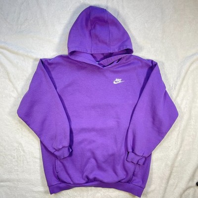 Nike Sportswear Club Fleece Hoodie Youth XL Purple Oversized Pullover W/ Pockets
