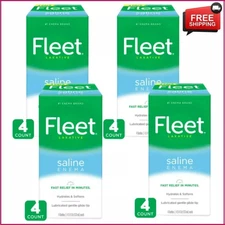 Fleet Adult constipation Saline Enema 4-Pack | Enema Salino Fleet Paquete de 4.