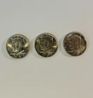 3 RARE 1964 Silver Kennedy Half Dollar Proof Coins | Accented Hair | 3 Coin Set