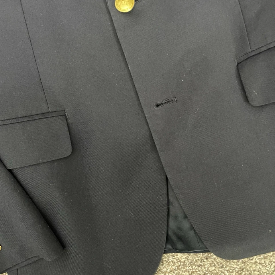 Blazer Ralph Lauren Niños 18R Azul Marino Abrigo Deportivo Botón Dorado Falta Uno Foto 3 de 4