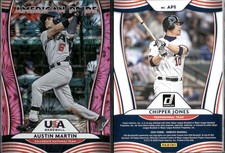 ⚾️ 2020 Panini-Donruss -Ameri Pride- Austin Martin/Chipper Jones #AP5 Pink FireW