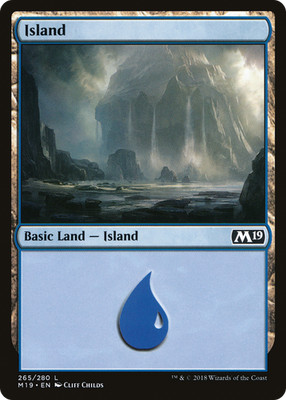 Island (265) #265 (LP) Core Set 2019 M19 Magic MTG