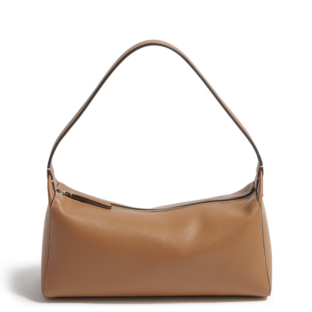 Vera Bradley Women's Outlet Faux Leather Slouchy Shoulder Bag Roasted Pecan