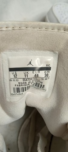 Talla 12 - Air Jordan 1 Retro Blanco Gris Frío - Imagen 7 de 8