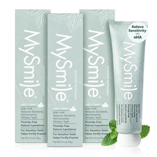 MySmile Fluoride Free Nano Hydroxyapatite Toothpaste for Sensitive Teeth,