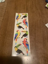 Mrs. Grossman's PARROTS TOUCAN Stickers Vintage 1990's