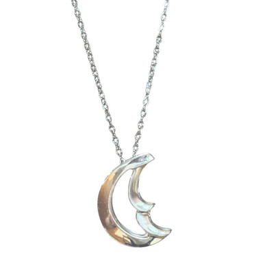 Authentic Tiffany & Co. Paloma Picasso Moon Necklace Silver 925 Polished