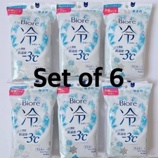 Juego de toallitas corporales de enfriamiento Biore hojas grandes sin perfume 20 paquetes × 6
