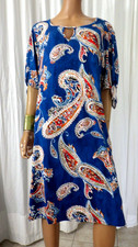 JOIE DE VIVRE PLUS SIZE 3X A LINE STRETCH KNEE LENGTH DRESS BUST 52 EUC