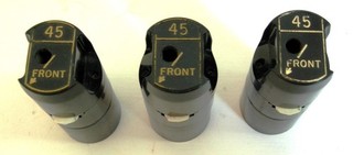 3 Vintage Magnavox 45 RPM Record Spindle Adapters Black Part #: 522963 1