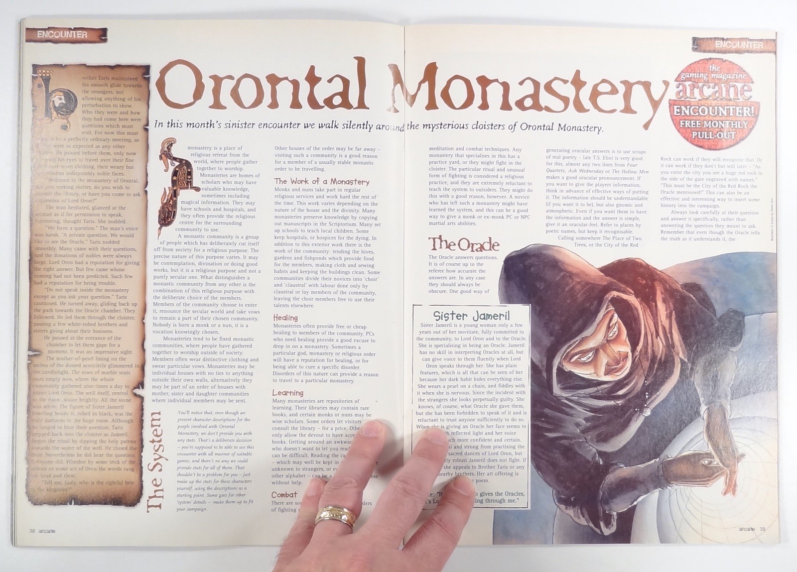 1997 Feb ARCANE UK All Genre TTRPG zine HORROR SYSTEM fantasy scenarios DEATH &c