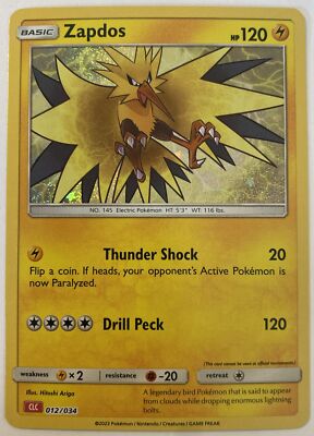 Pokemon Zapdos ENGLISCH HOLO CLC 012/034 TCG Classic Collection Near Mint