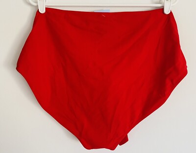 NWT UNBRANDED WOMEN'S PLUS SZ RED HIGH WAIST SWIMSUIT BOTTOM TIE
