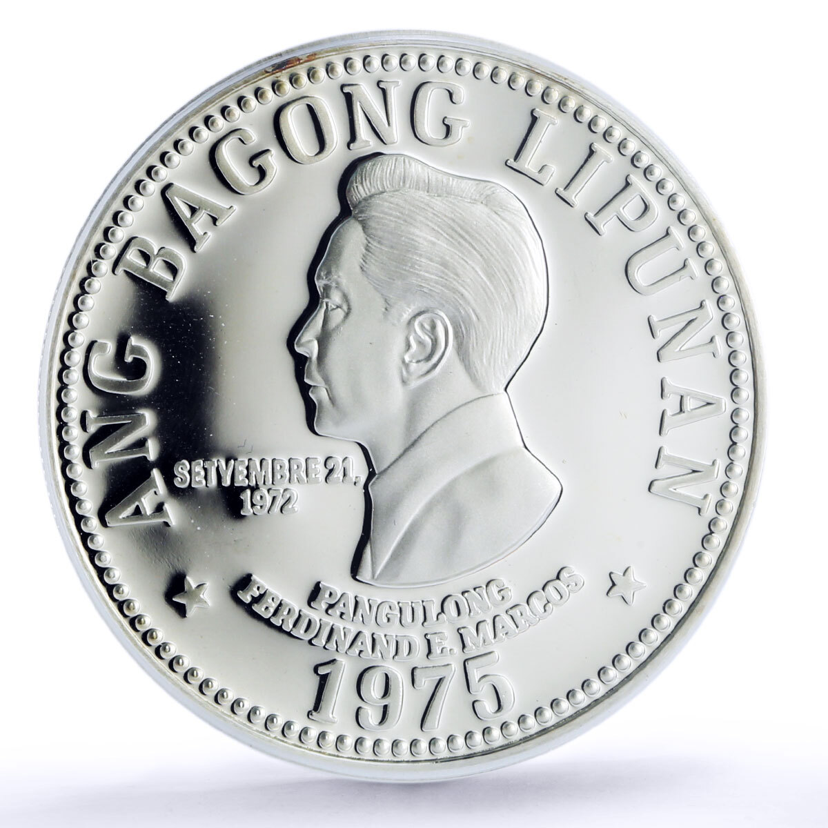 Philippines 50 pisos Ferdinand E. Marcos PR69 PCGS silver coin