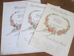3 PIECES SONG MUSIC  Carrie Jacobs-Bond 1901 "I Love You Truly Dear" "Shadows" 